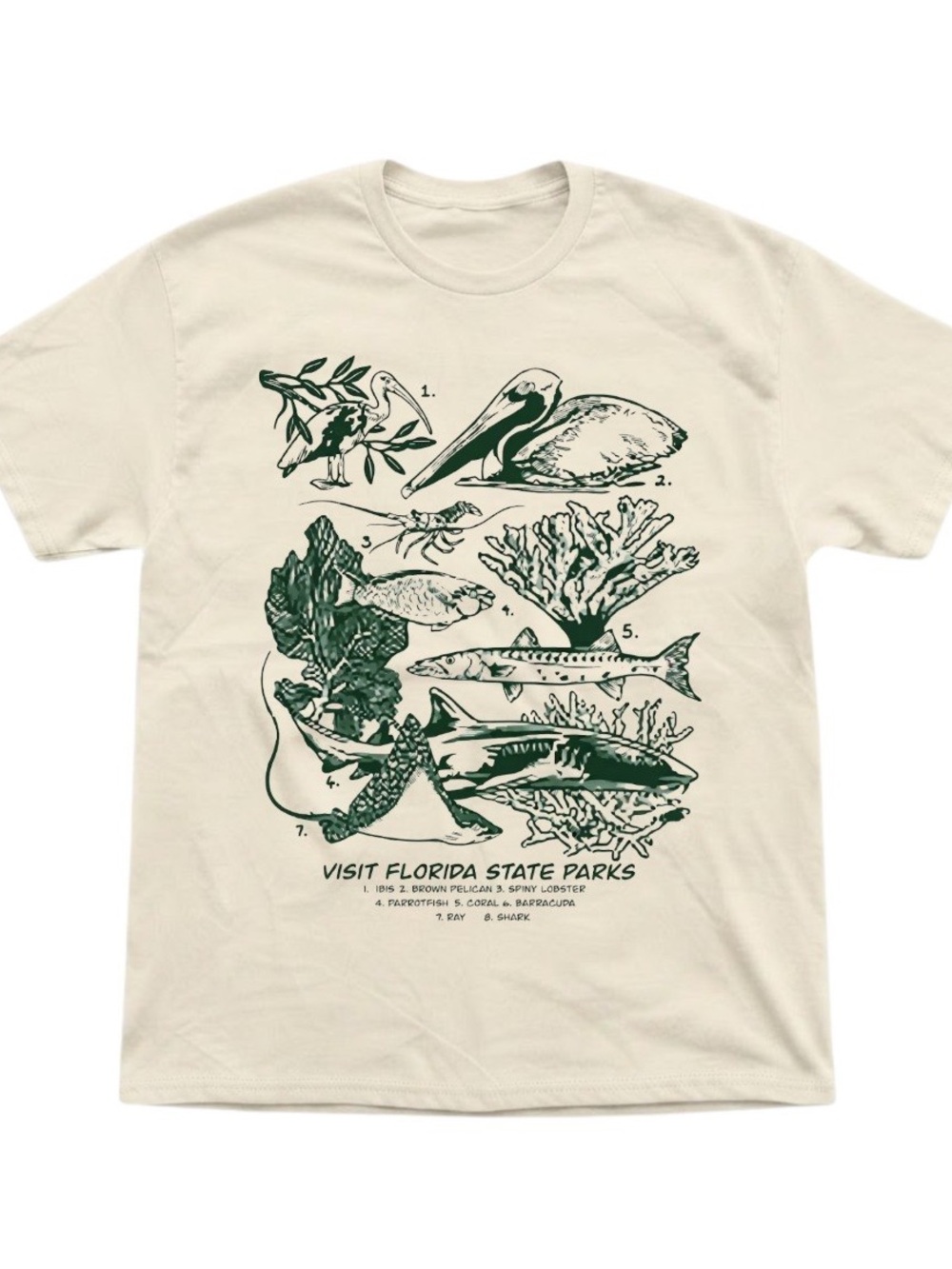 "Visit Florida State Parks" Nature Graphic Beige Gildan T-Shirt